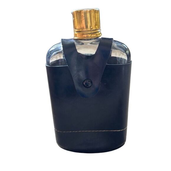 Dante Glass Flask Naugahyde Case - Picture 1 of 7